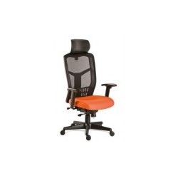 Sillón ejecutivo en malla/tela con cabecera. IMRE-1950